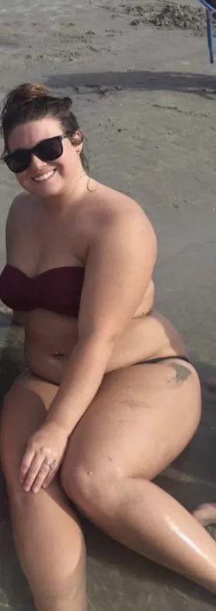 My wife on the Daytona Beach posted by liljohn_lilweeny