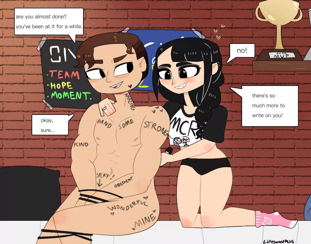 write on me [OC] by LiifeswordPLUS