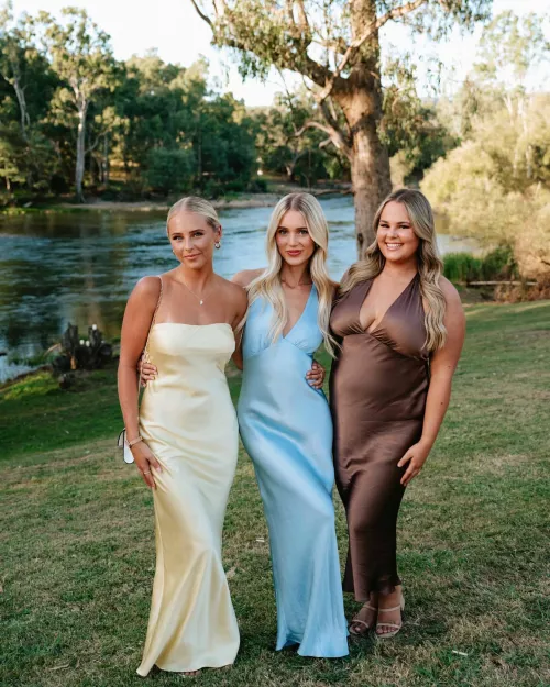 College coeds in formal dresses by HonestRunner