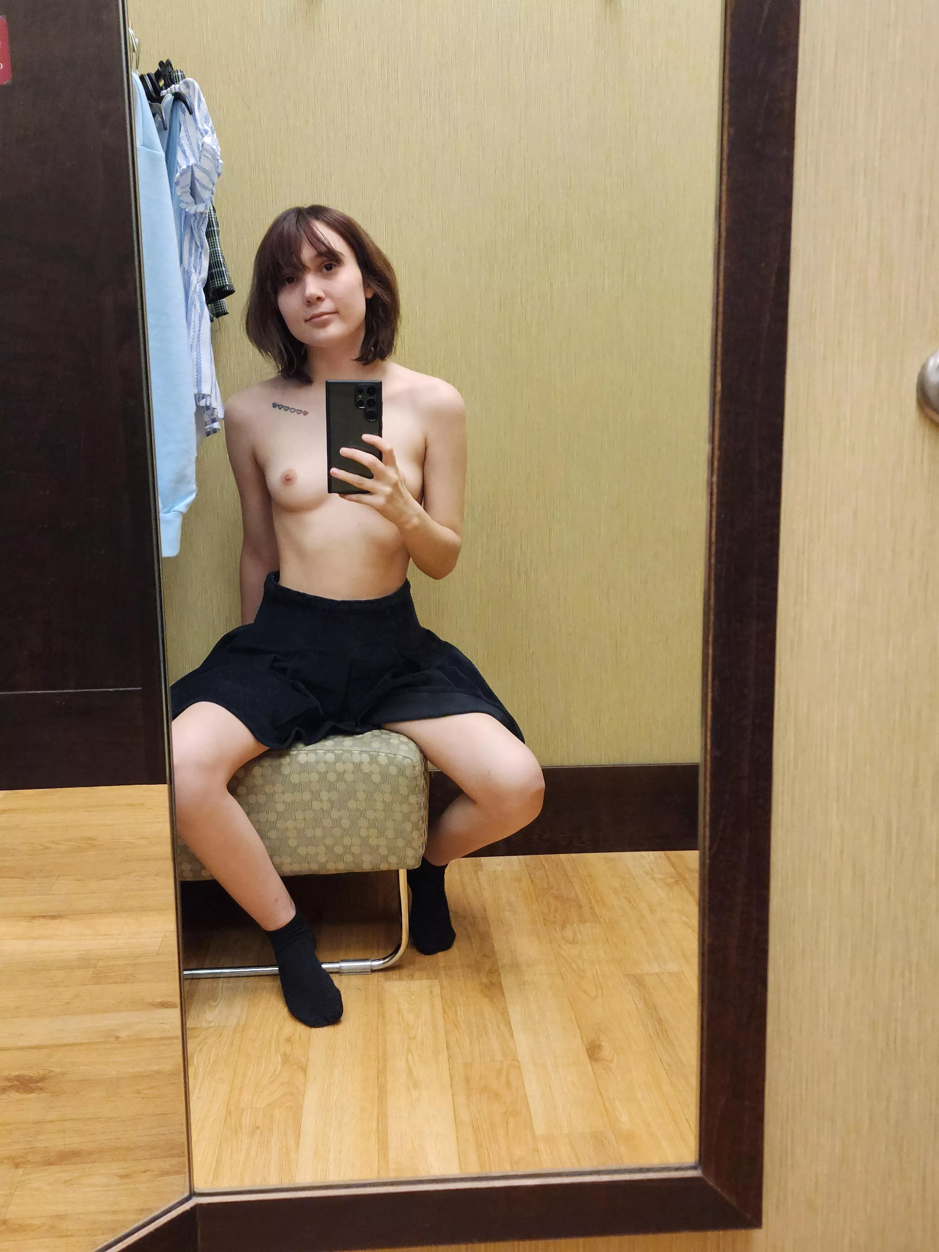 I love changing room selfies posted by iambatmansbff