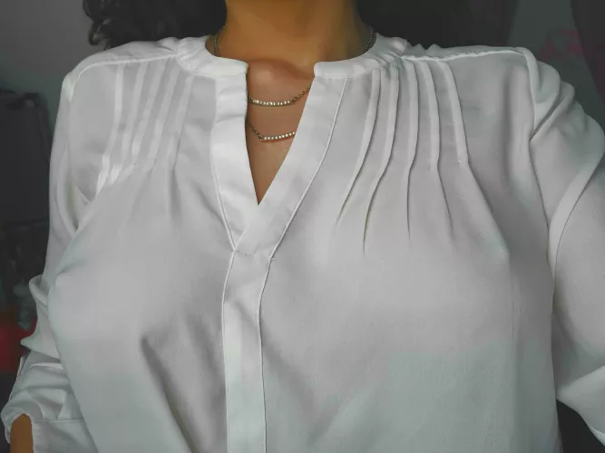 I was told to put a bra on for going out to dinner. I don’t think it’s that bad by pinkduchess