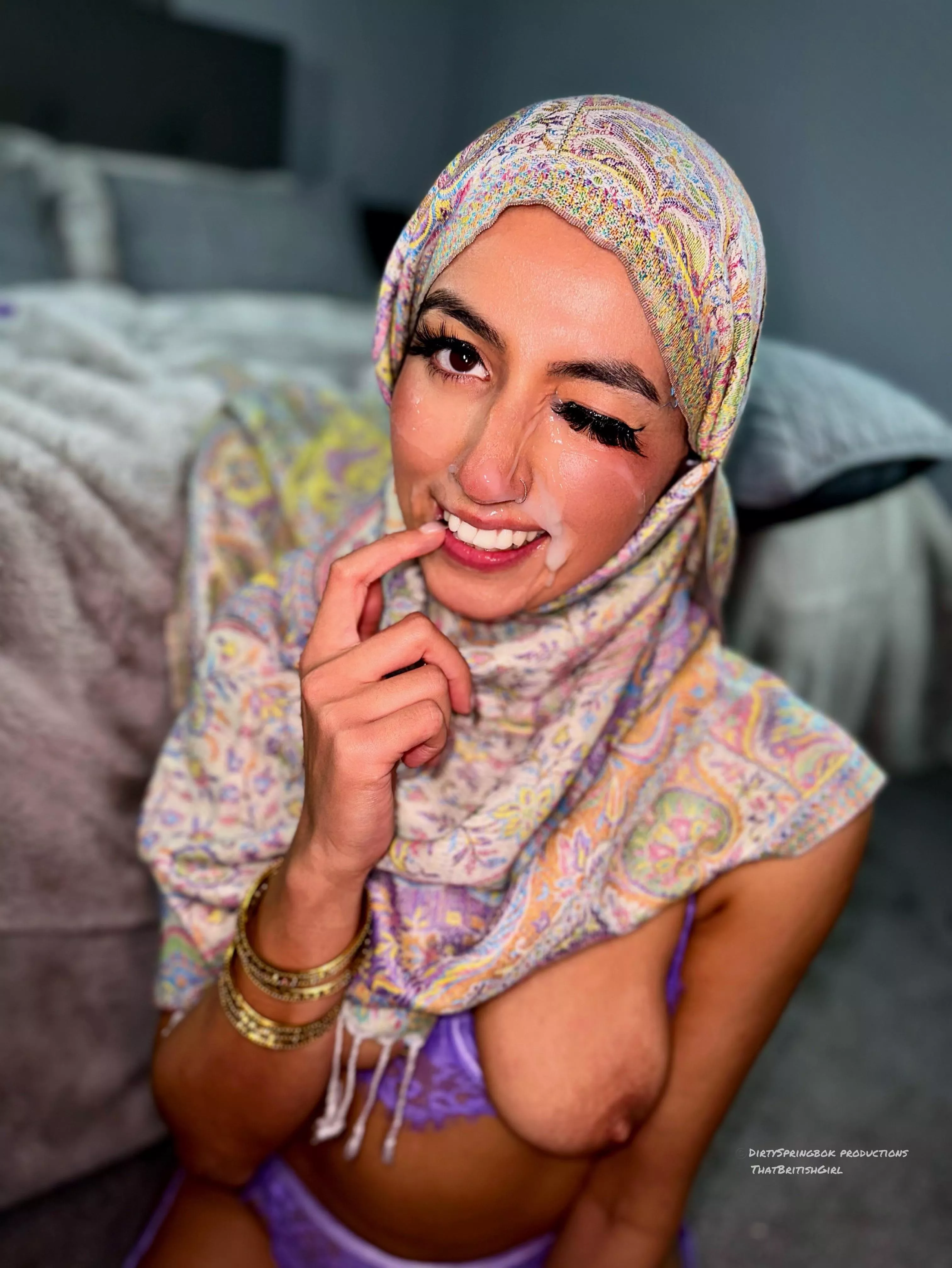 I’m at my happiest when I’ve received a big load all over my face posted by _thatbritishgirl