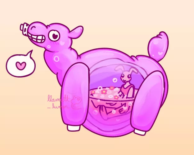 {image} a very special bubble bath (llamutt_lumen) [furry] [pool toy] by llamutt_lumen
