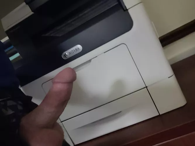 jerking off at the office printer... by wordarmies