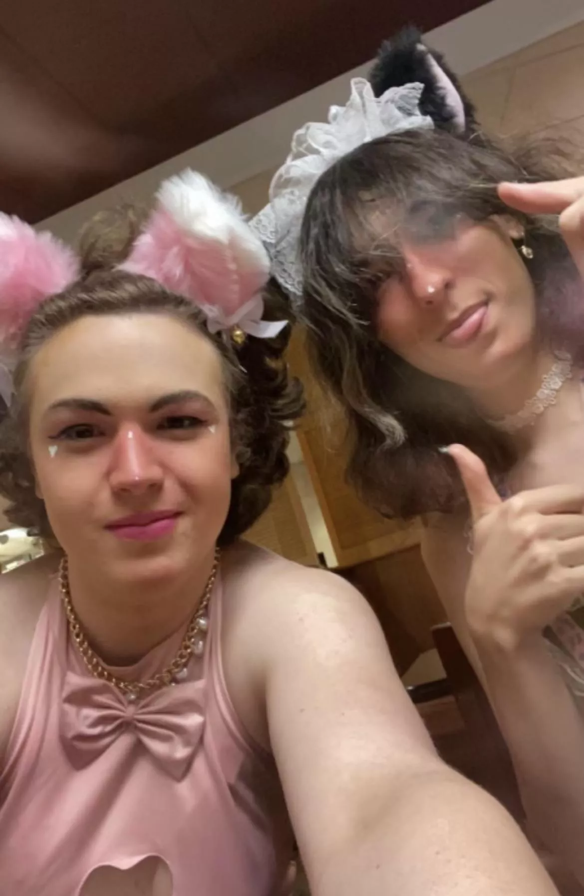 My friends wanted to dress fem so I helped do her makeup. She recently started dressing fem. Everyone should express themselves ❤️ posted by KatLily47