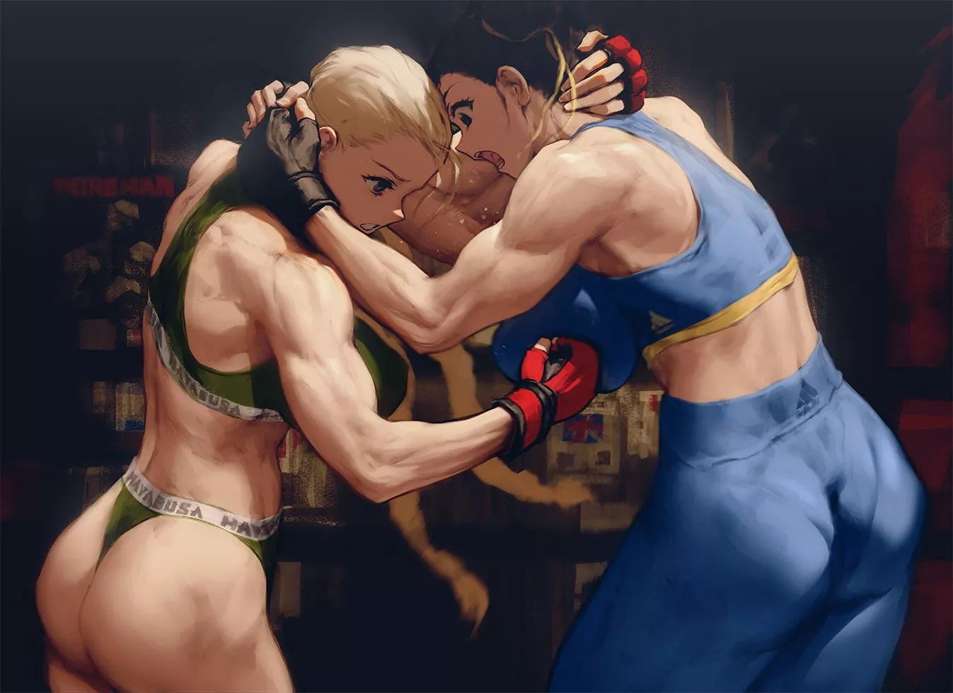 Cammy and Chun-Li Street Fighting (infi) [Street Fighter] posted by llamanatee