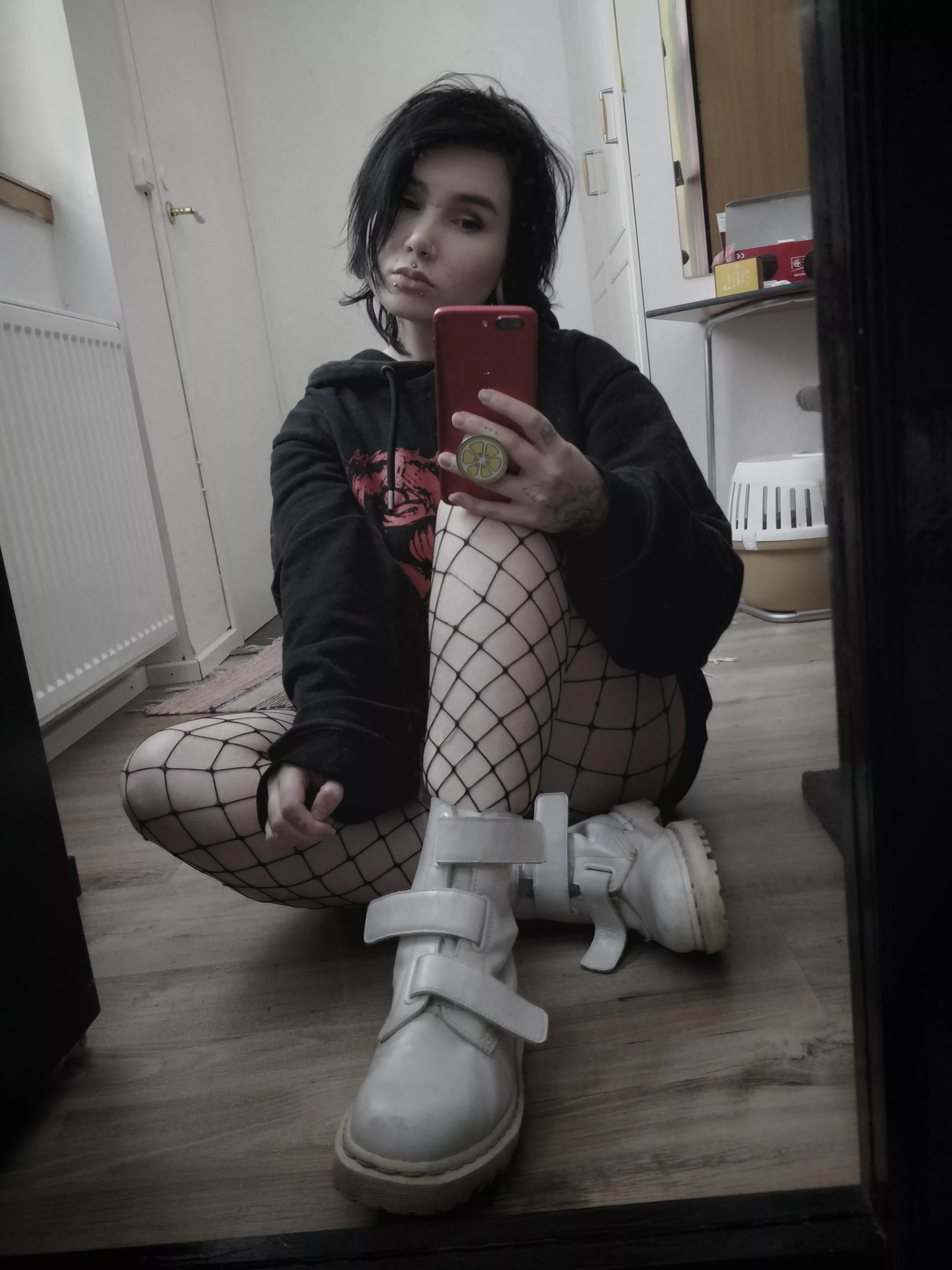 fishnets + boots = 🔥🔥 posted by RKLiz