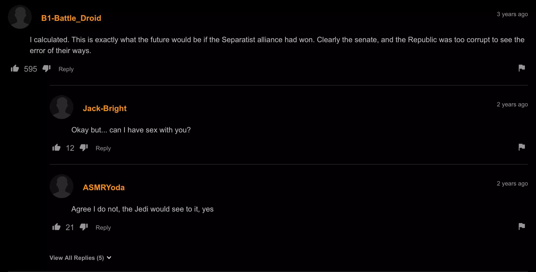 Good ol’ B1 Battle Droid posted by Emergency_Condition3