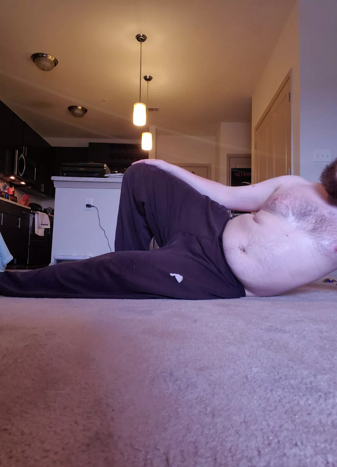 Hard to see but I was sweating like a whore in church. posted by TrooperDadbod