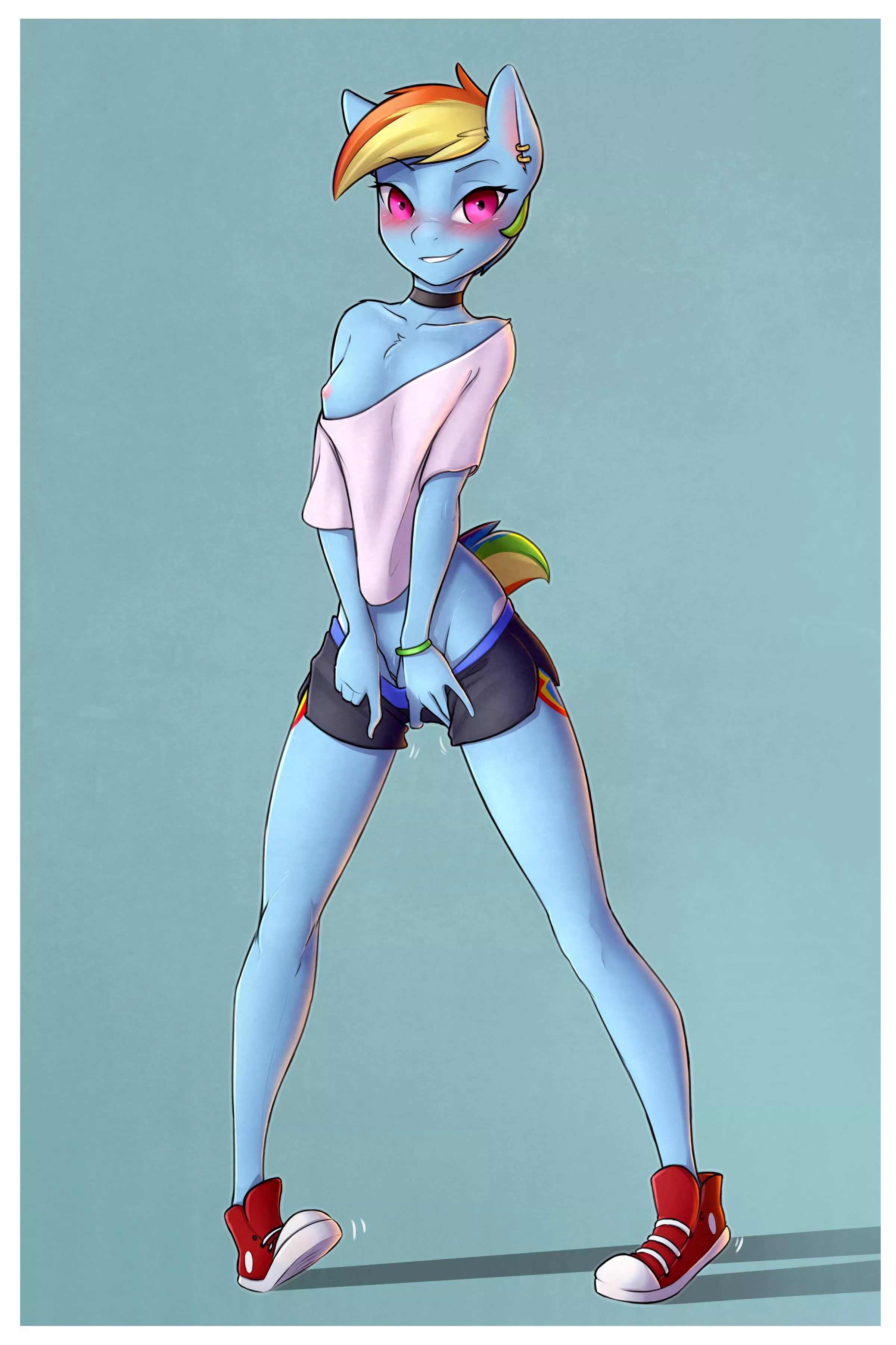 Hot flat chested Rainbow Dash [CaptainPudgeMuffin] posted by EnvironmentFormal500