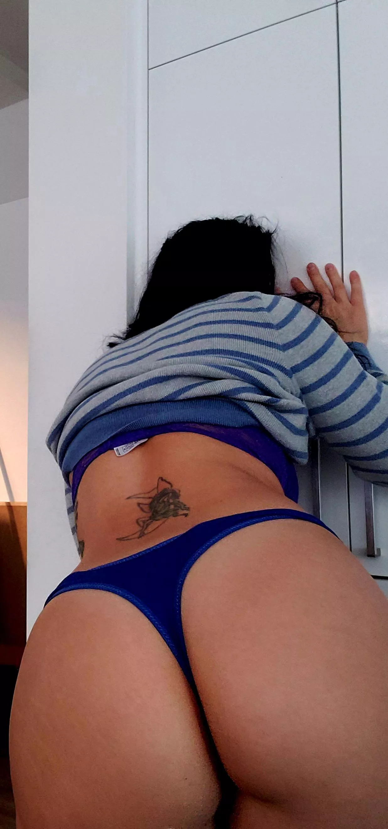 how does my ass look in a blue pantie? posted by alice_in_bootyland