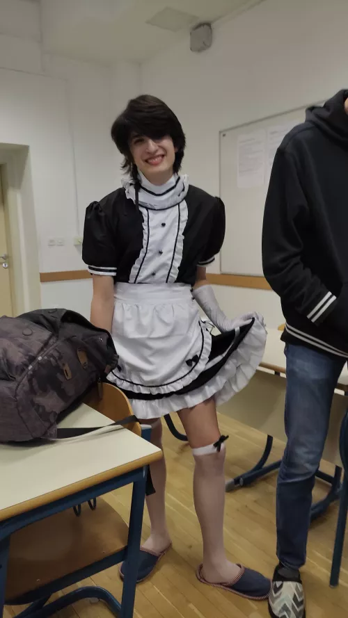 I went to school in a maid outfit 😳 by XXcoolboiXX