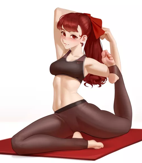 Kasumi Yoshizawa yoga pose [Persona 5] by MSB4Revy