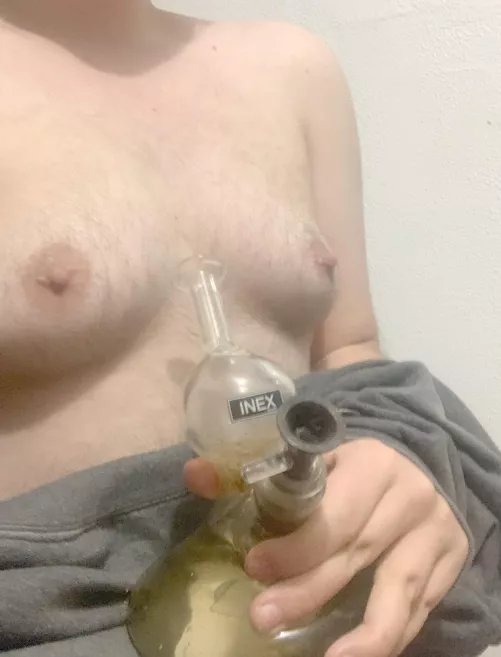 Need someone’s mouth on my tits while I smoke up [t] by genderisbiteme