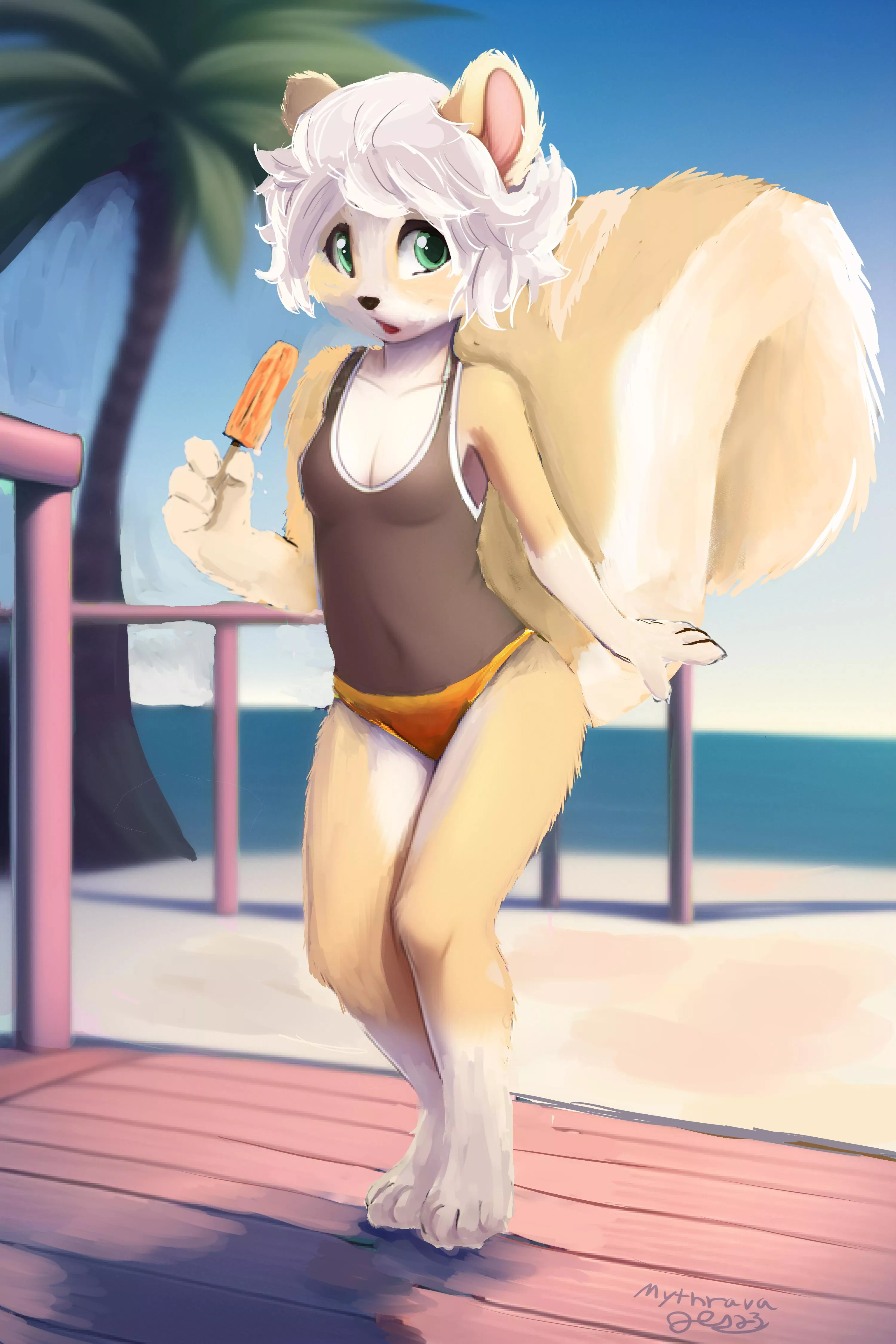 orange Creamsicle skunk posted by MythRava