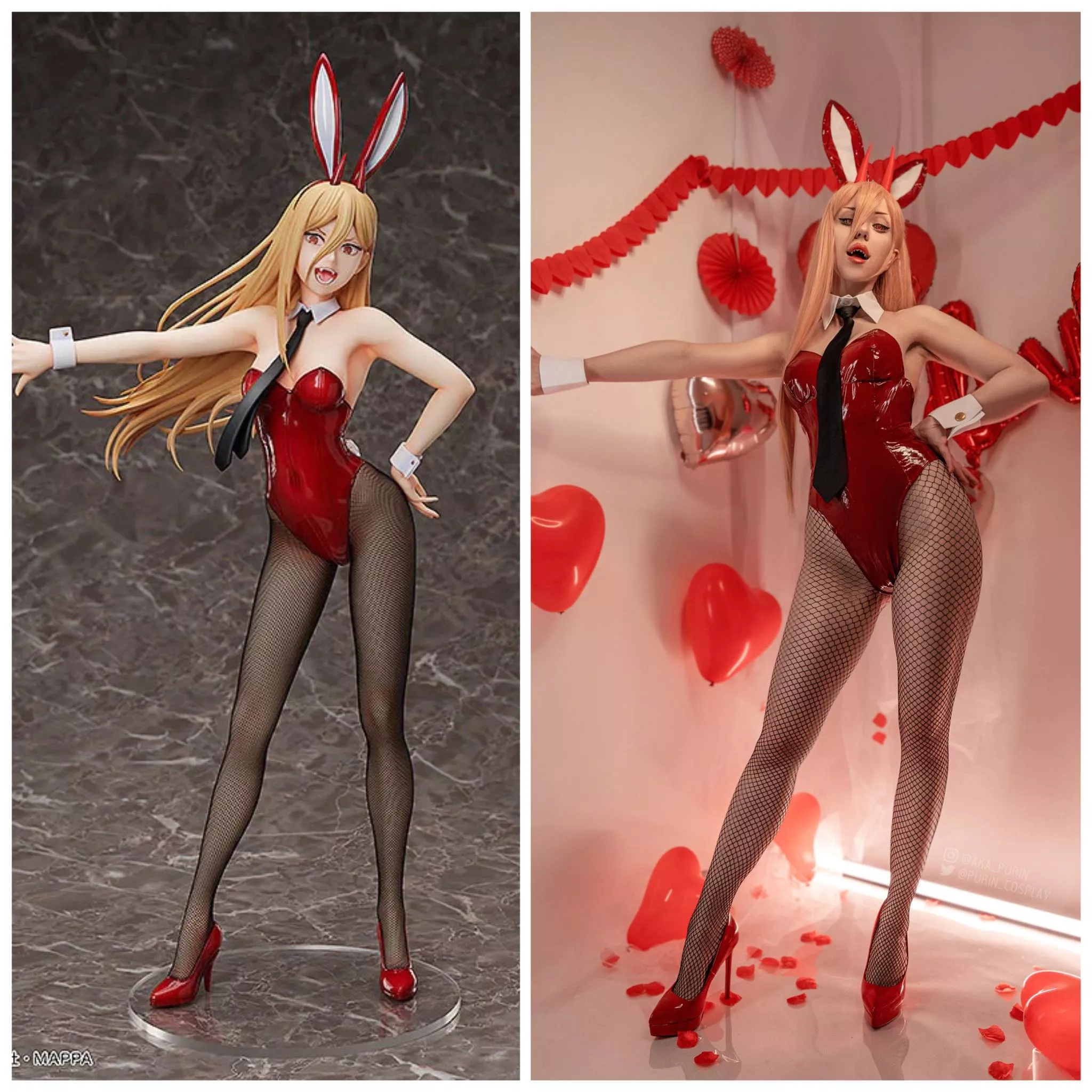 Power (Chainsaw Man) Cosplay vs Character by Purin posted by purinex