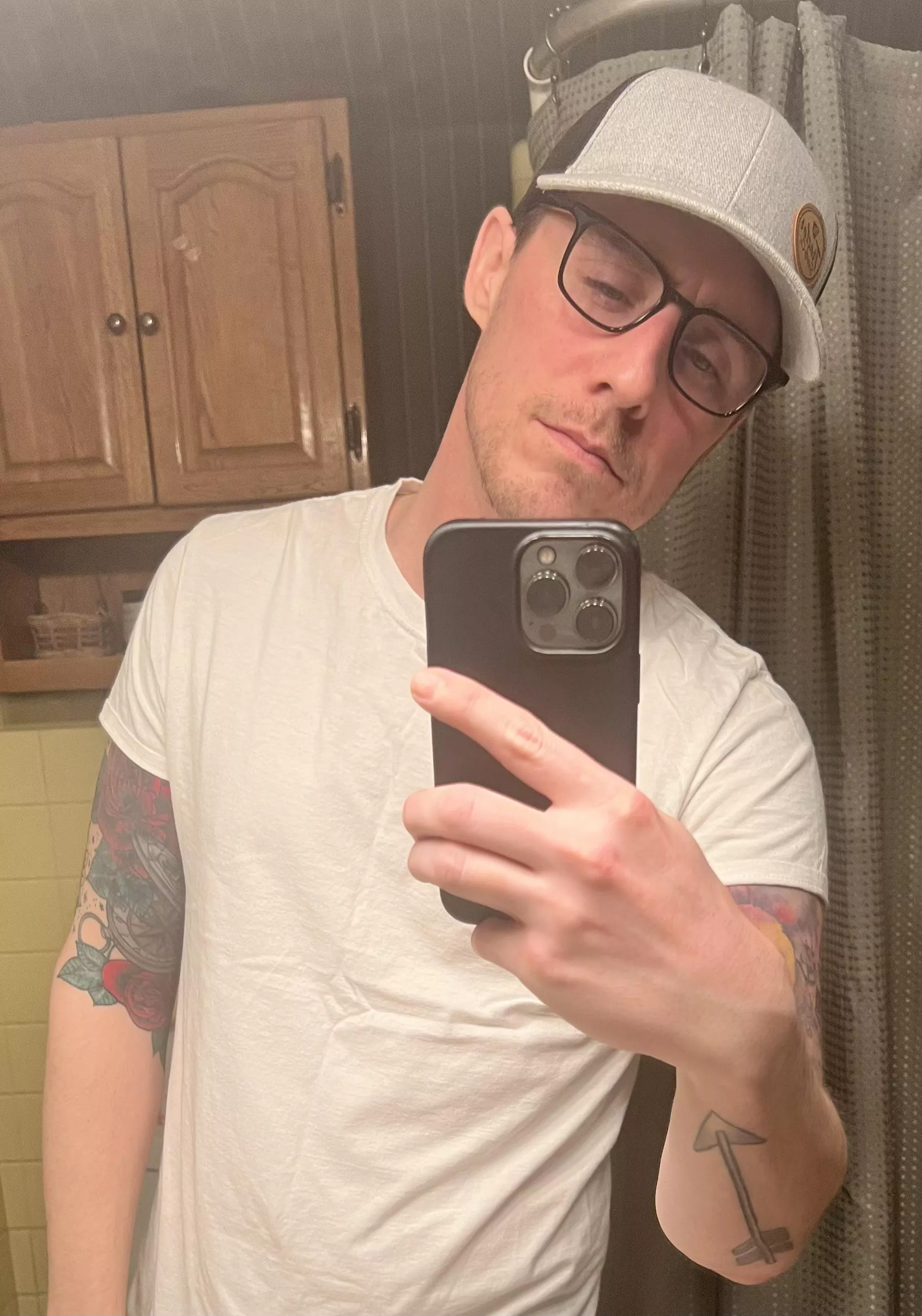 The mild bathroom selfie. posted by Adorable_Rip_4621