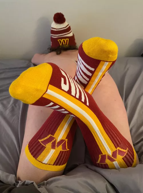 Thought you would enjoy my new socks 😏 ♥️💛 [f] by Leia_Stark_