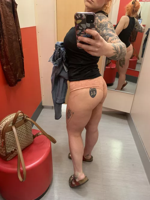 Trying on some clothes at Target and I thought my ass looked [f]antastic by shady90sbitch