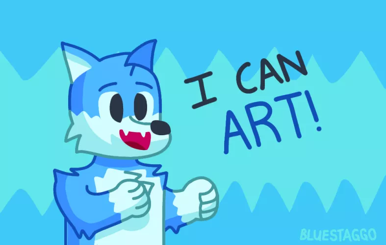 Yes, I can art! I finally figured out a style I am happy with. Never give up with art! by BlueStaggo
