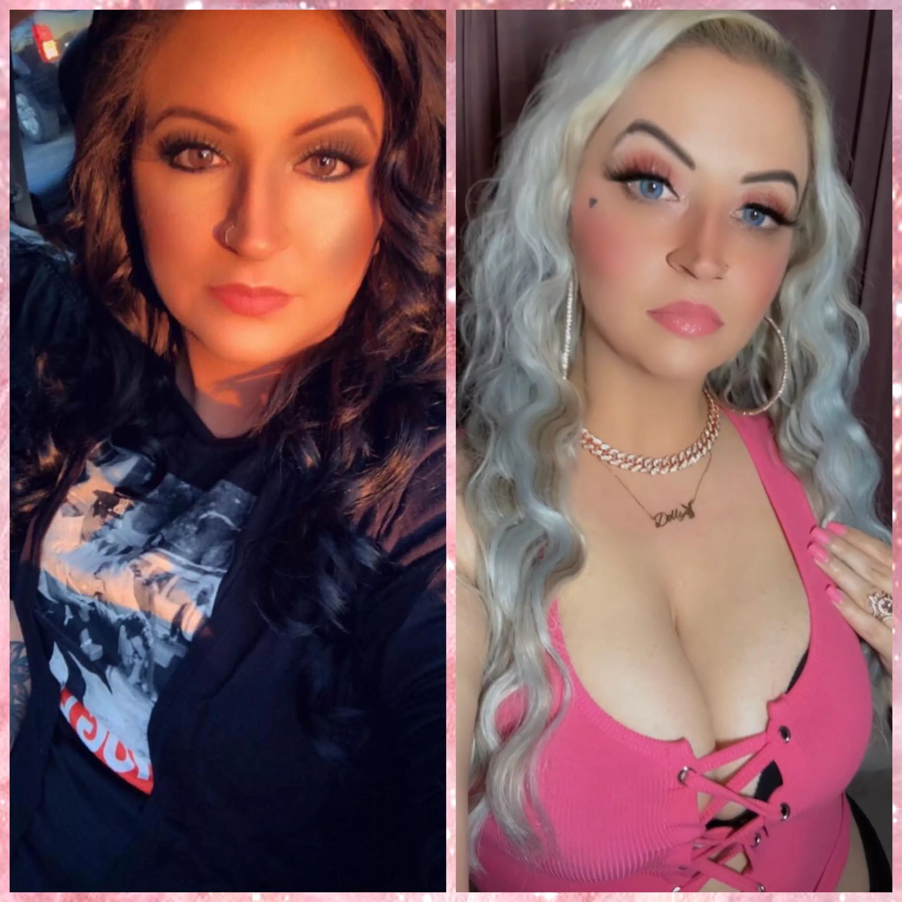 2019-2023 … just a bit of hair color, some contacts and 75lbs of weight loss paired with sluttier clothes 😏💕 No plastic surgery or injectables … YET 🥹 posted by cLOUDy_Bae