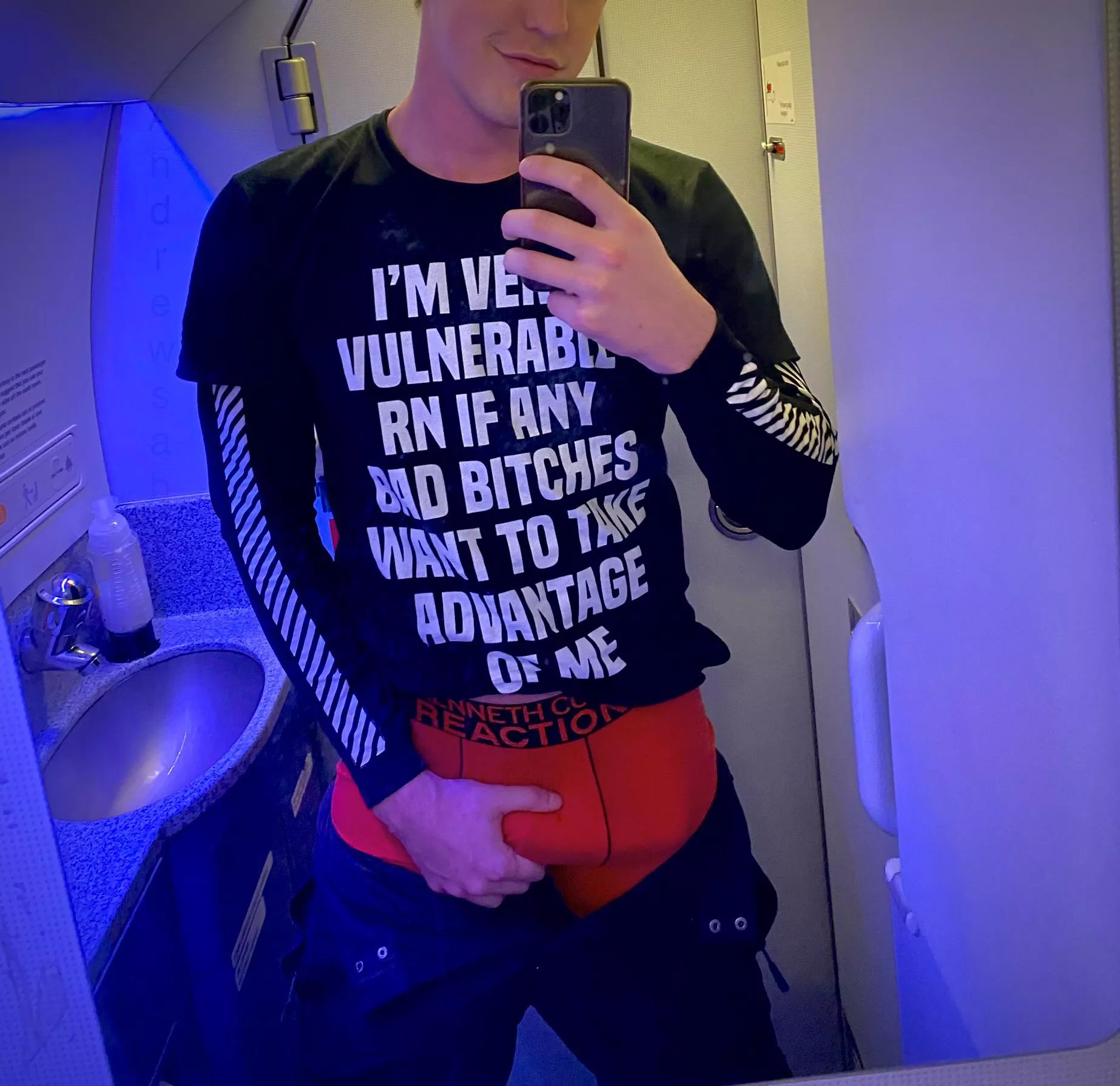 Caught stares on the flight, though was it as my shirt or at my… posted by AndrewsAbs