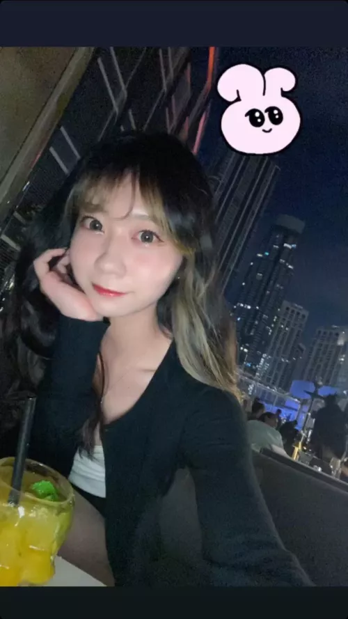 Cute Japanese girl with a drink by nakedgirlisbestgirl