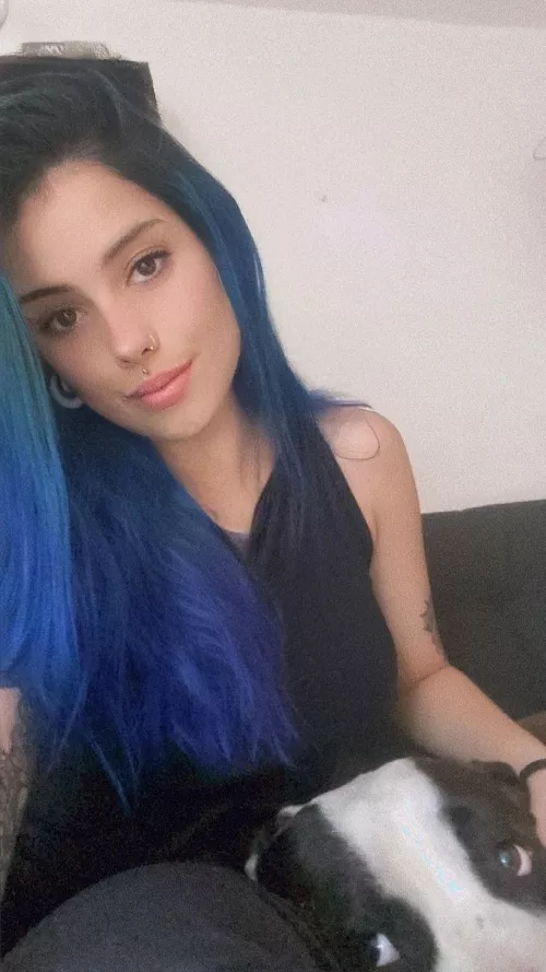 dyed my hair blue again, what d’ya think? by BeguilingBeauty