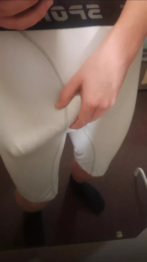 going to go gym in my new compression shorts. think anyone will notice? by Maccapacca_2003