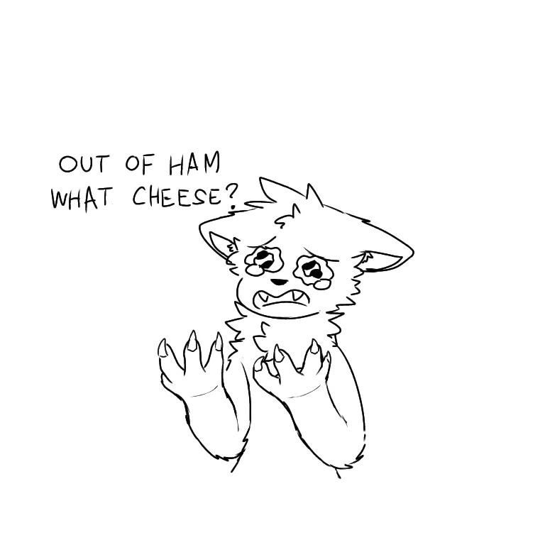 hi hi, he's out of hammed burger :( posted by Soft_Snowyfox