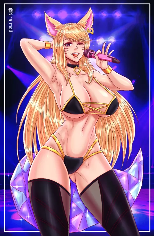 KDA Ahri on Stage (Nira_moli) by Karin096