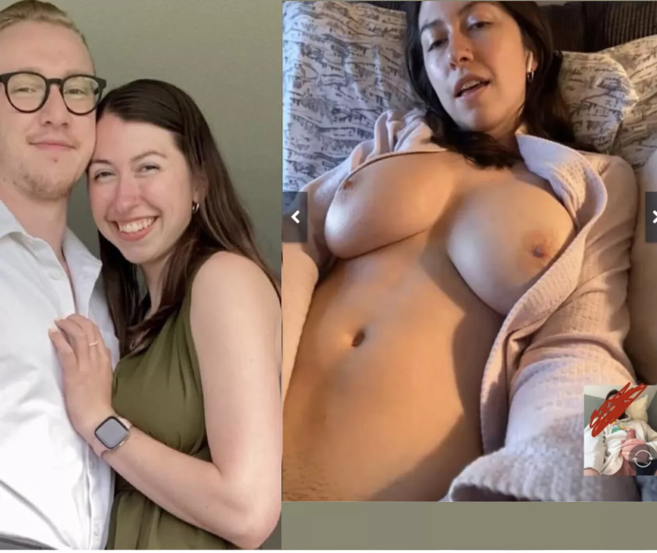 Pic with her boyfriend vs pic of her cheating on him online posted by lawrenceviolette