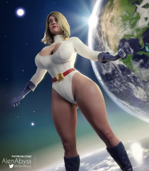 Power Girl in Orbit (AlenAbyss) [DC] by Mxfyn