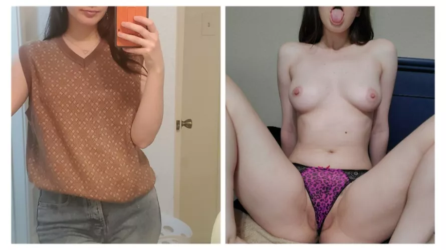 What I look like before and after school ;) by thesluttylittleminx