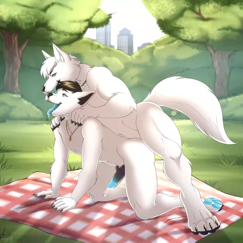 When a nice picnic with dad gets even nicer ;3 (KaitoHaro) by TransportationNo2219