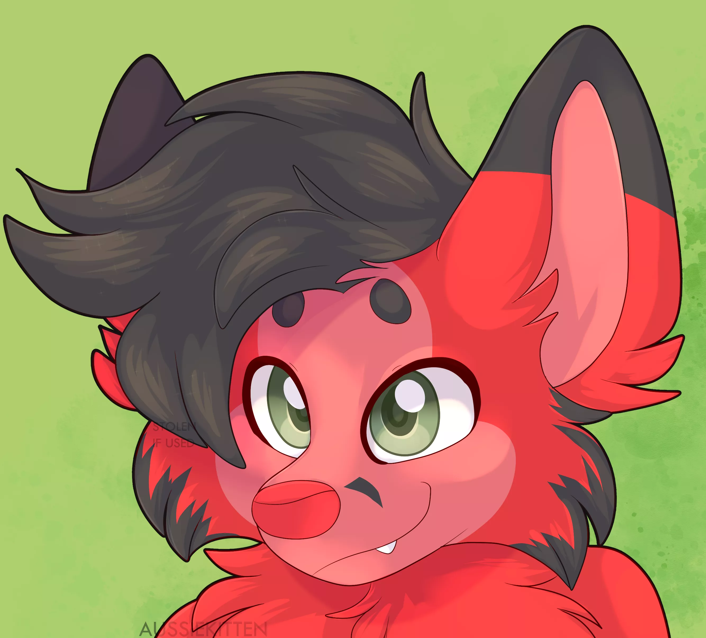 Beeg smile! | [Art by myself @aussie_kitten | Headshot for @cams_existance] posted by Aussie_Kitten_