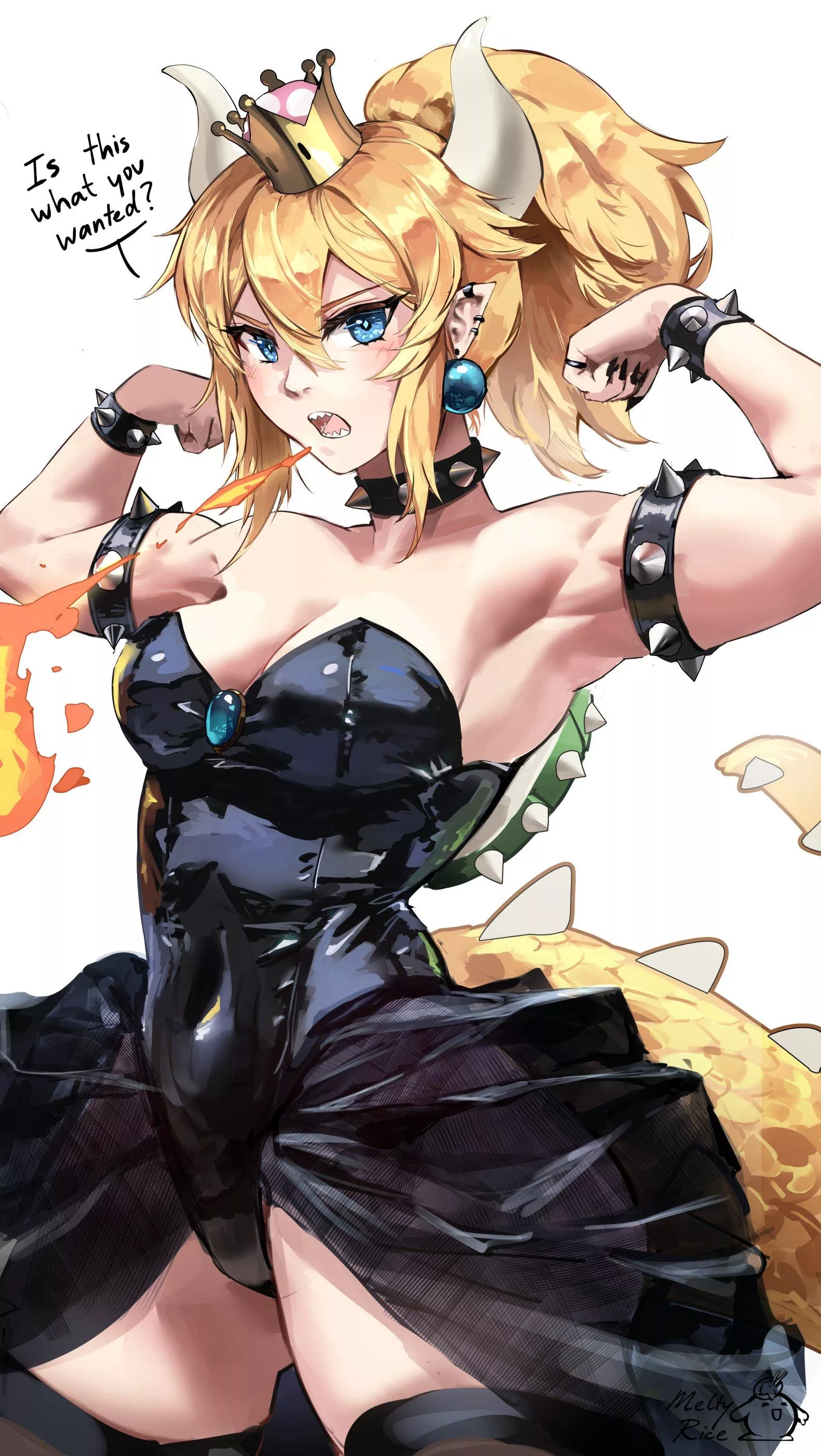 Bowsette showing her gains (@meltyrice) [Nintendo] posted by TheTMoneyMan
