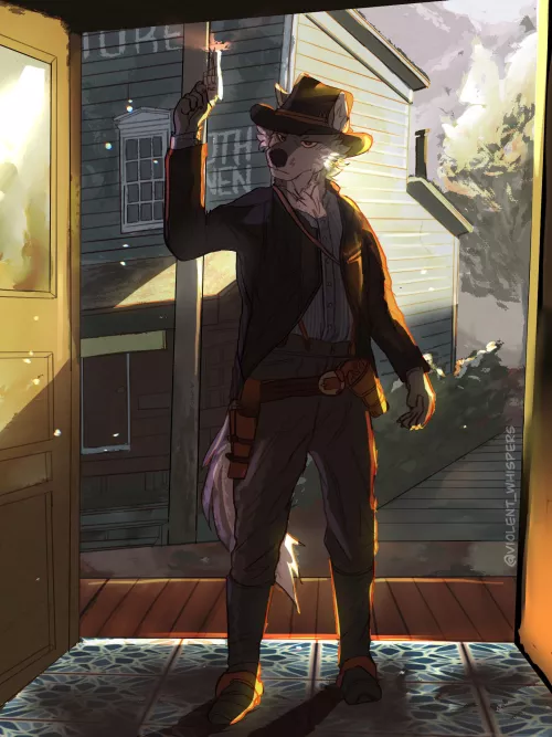 Cowboys and redemption (art by me) by violent_whispers