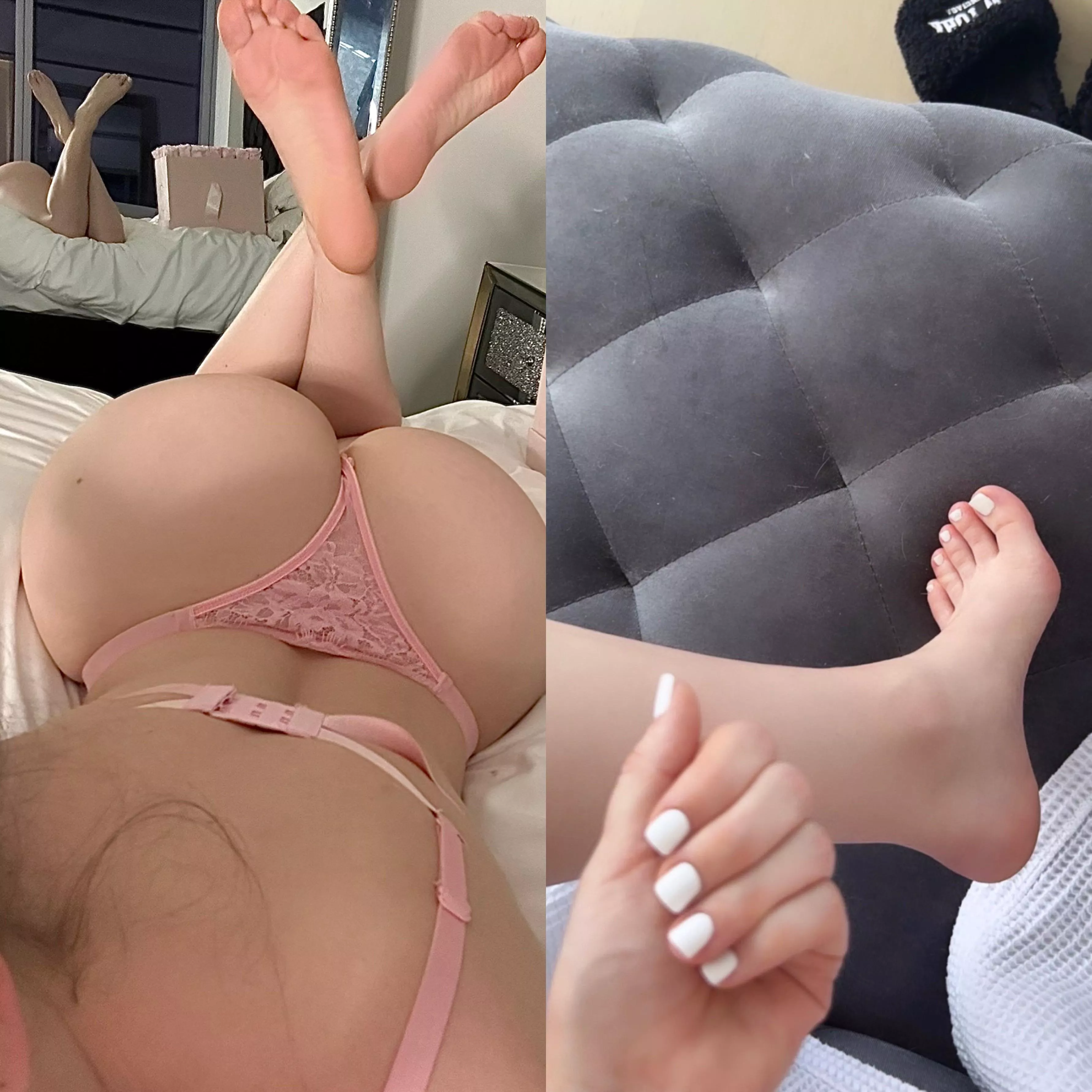 Do you want to cum on my feet or my ass? posted by realprettyangel