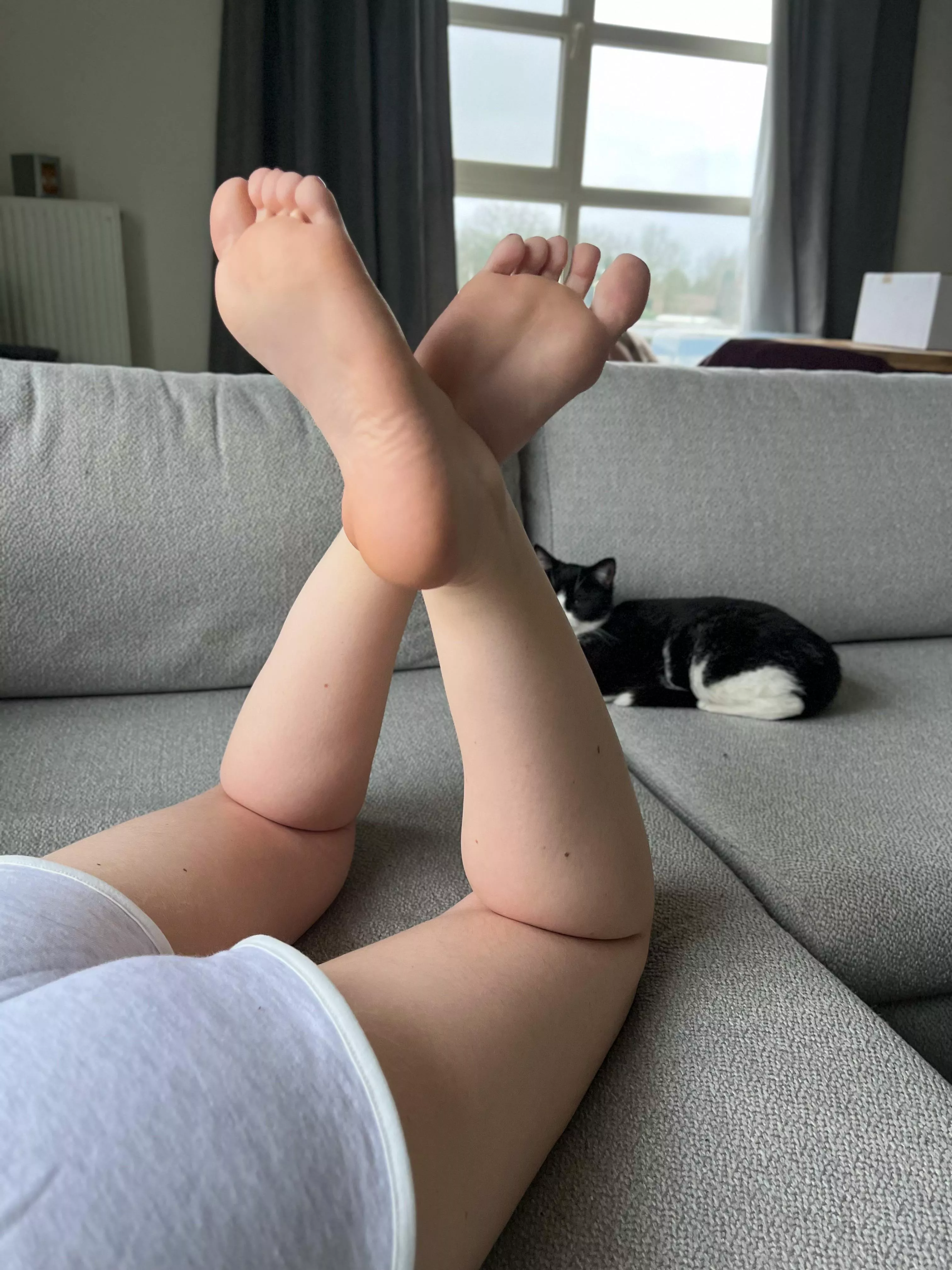 Happy friday! Shall we just chill al day, with my feet up? 🤭🌈 posted by Myla_feet