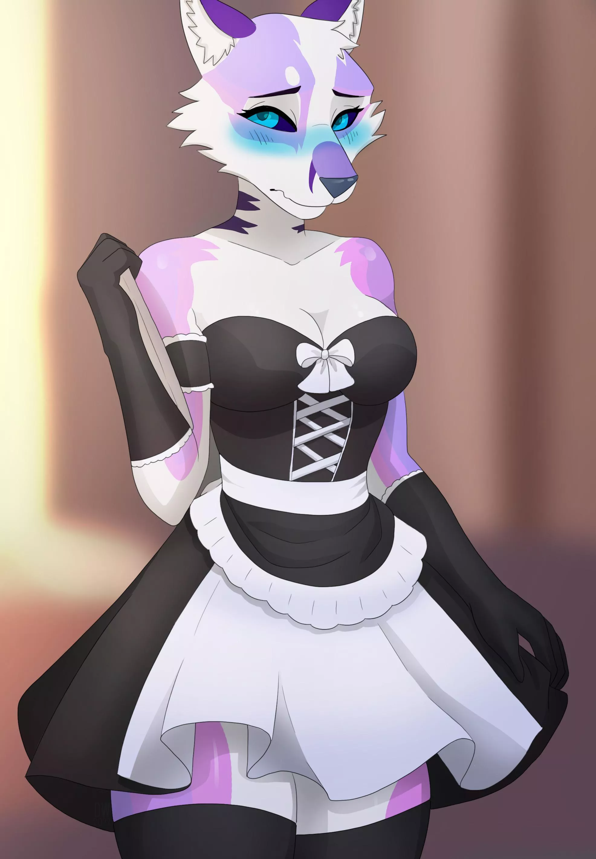 Maid dress (Art by DeanWolfwood) posted by MID_LAND_ZETA
