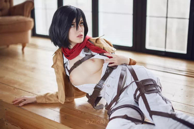 Mikasa Ackerman cosplay photoshoot by Dzikan (Attack on Titan) by MaoDzikan