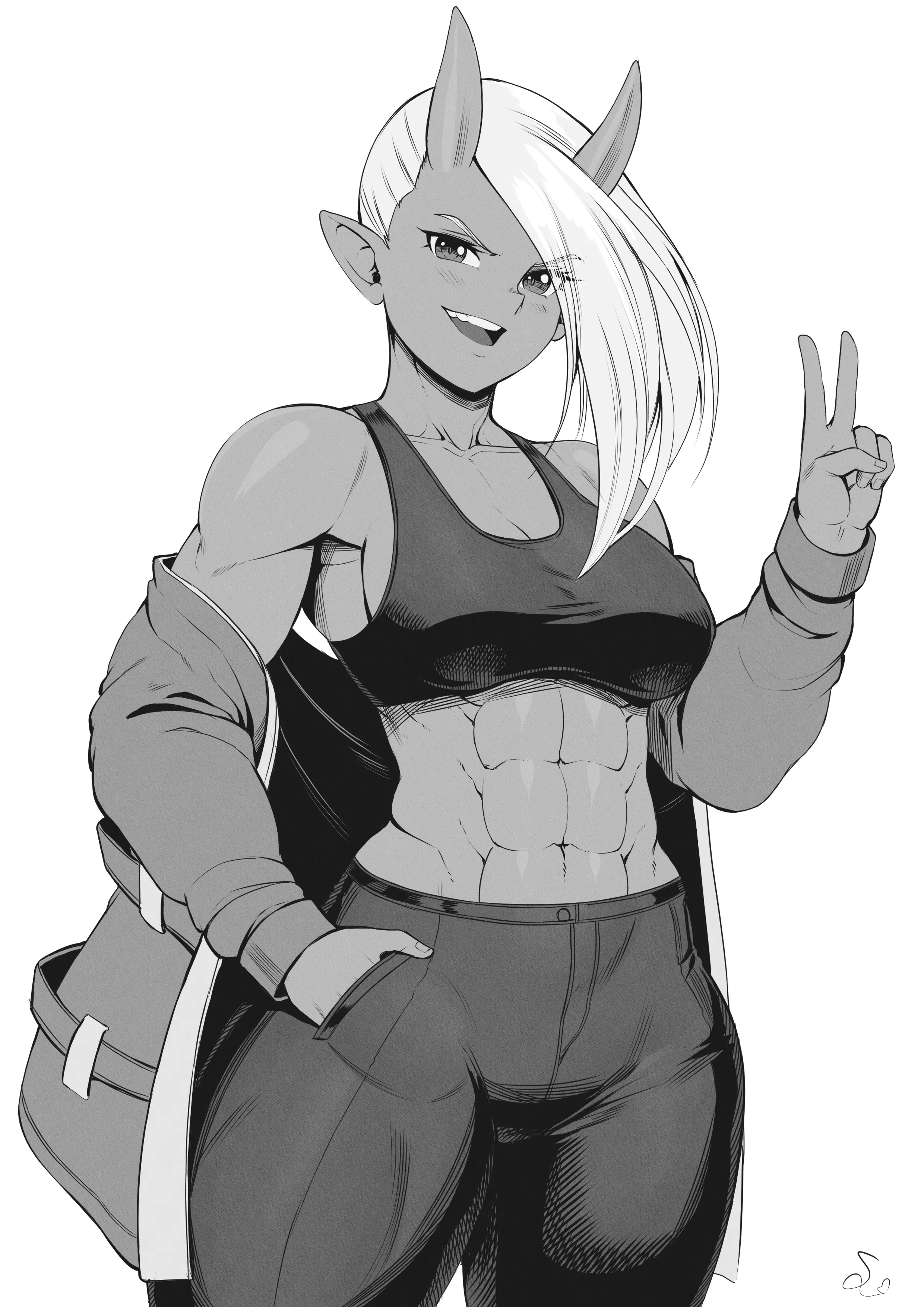 Muscular demon girl [Artist: SpeedL00ver] posted by ComaOfSouls