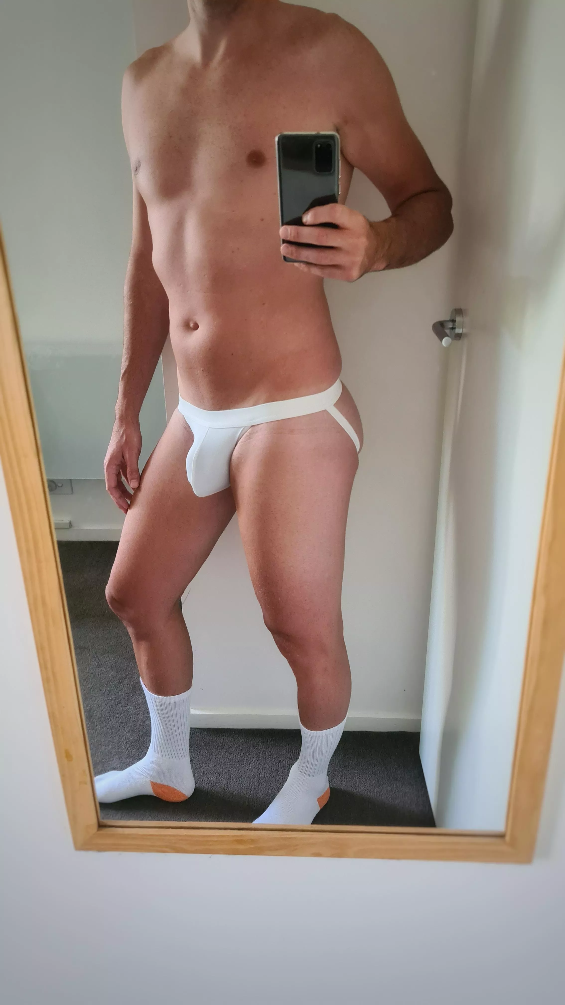 Perfect gym attire don't ya think? 🏋‍♂️ posted by fullmoonmale
