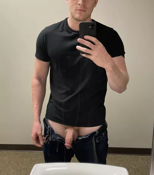 Rate my cock in the office restroom by Downtown-Ad-484