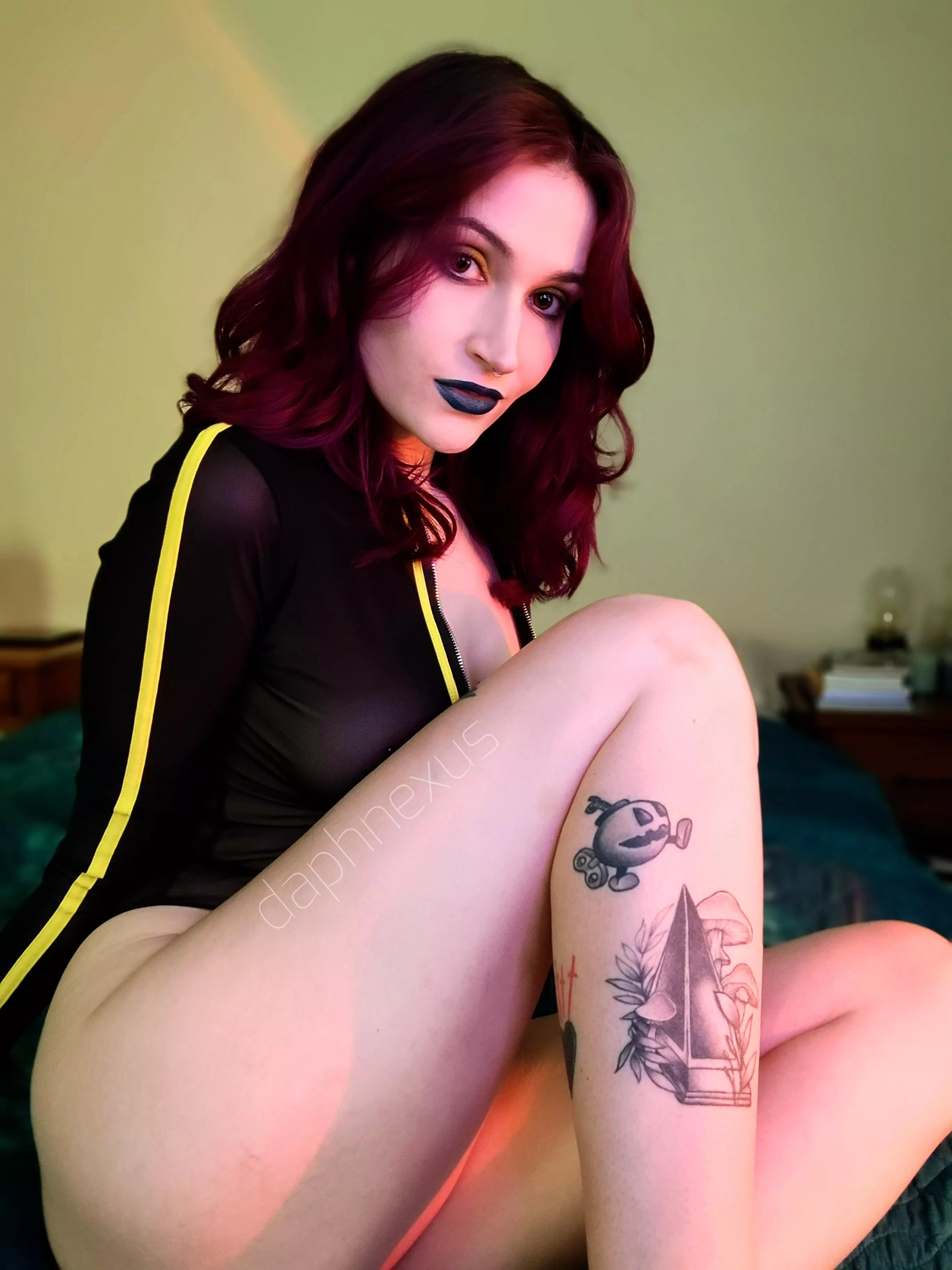 showing off bob-omb and pyramid head tattoos [f] posted by daphnexus