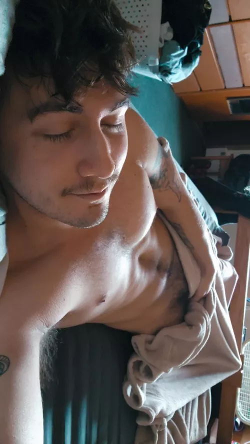 Wake up next to this college guy. first thing you do? by FoxRoutine