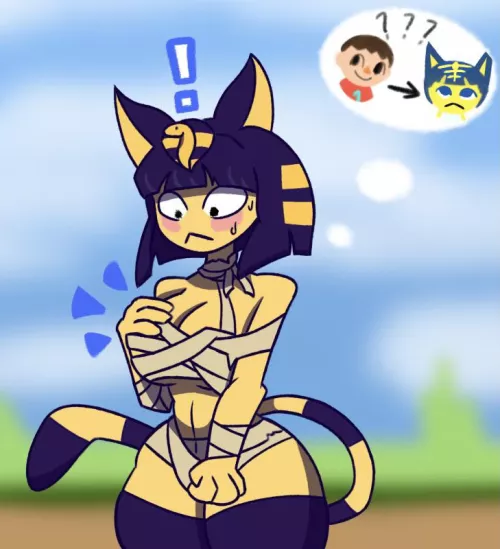 Wanted to draw Villager to Ankha in some capacity (MtF) (Artist is u/Chungazz, aka myself) by Chungazz