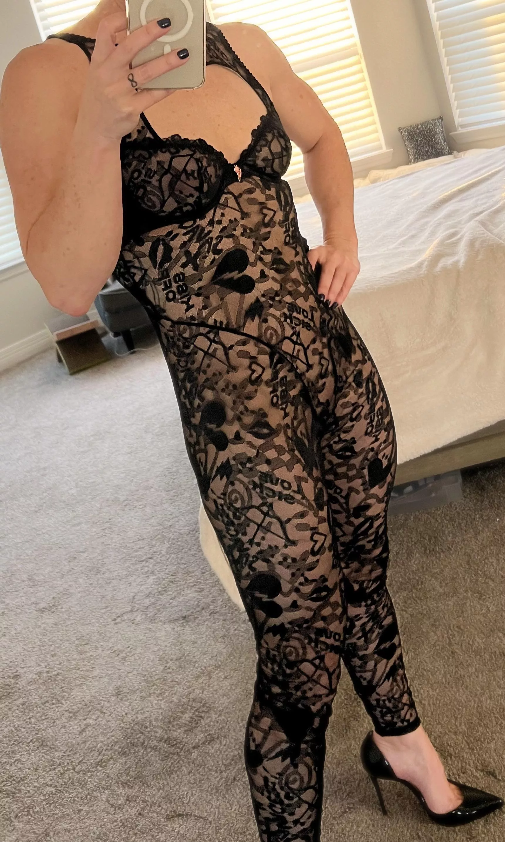 What if I told you this bodysuit was crotchless? Leave it on or take it off? posted by exploringeliza