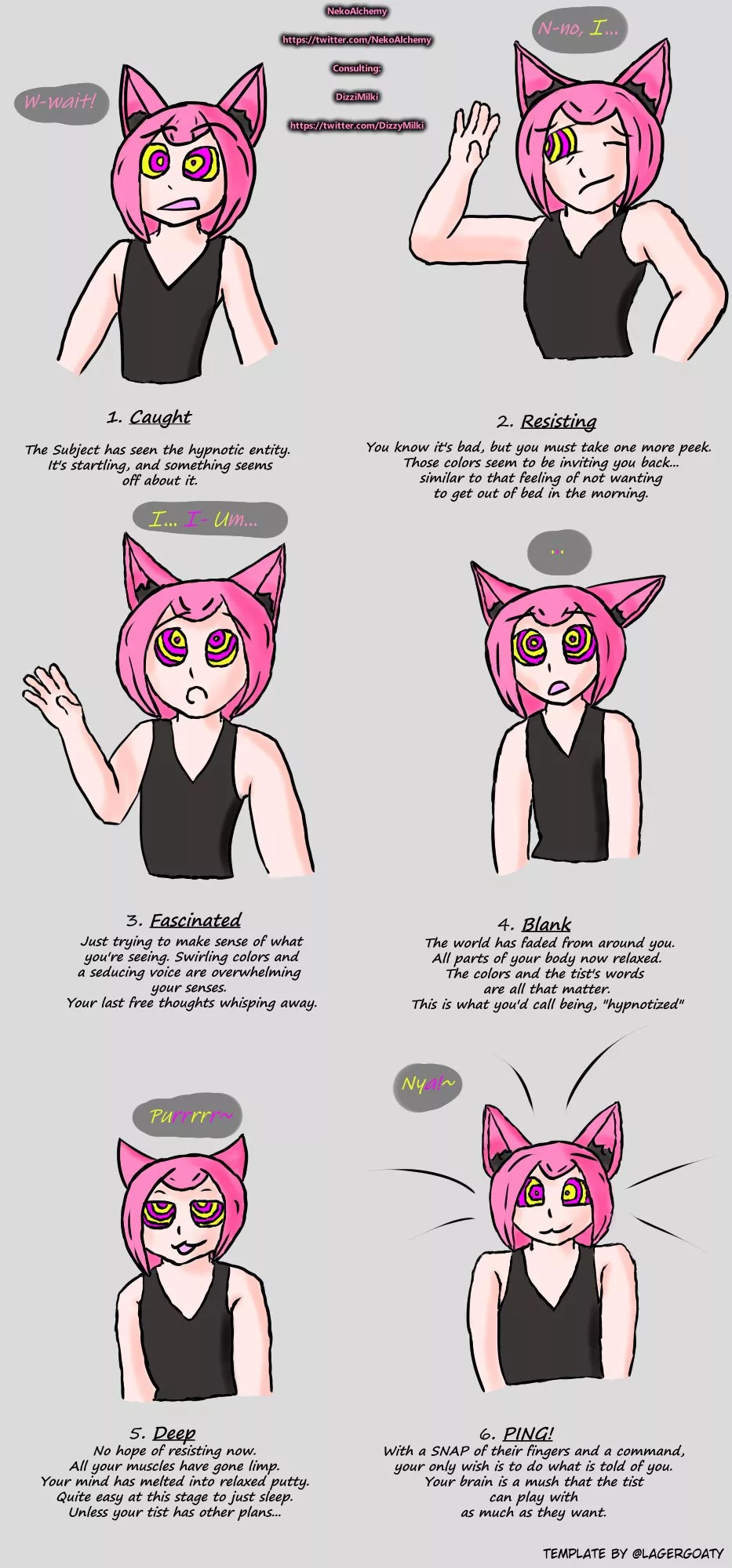 Alexis Vilrus's Six Stages Of Hypnosis (OC) (NekoAlchemy) posted by xSubjectAlphax